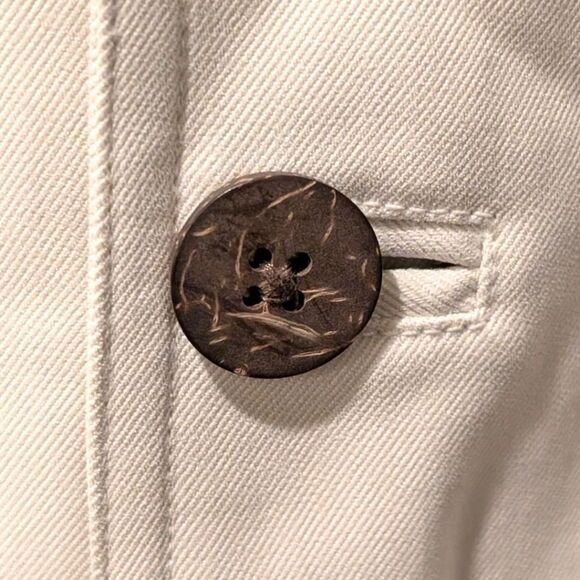 Tommy Bahama Men's Large 100% Silk Three Button Sport Coat Blazer in White - Picture 5 of 8